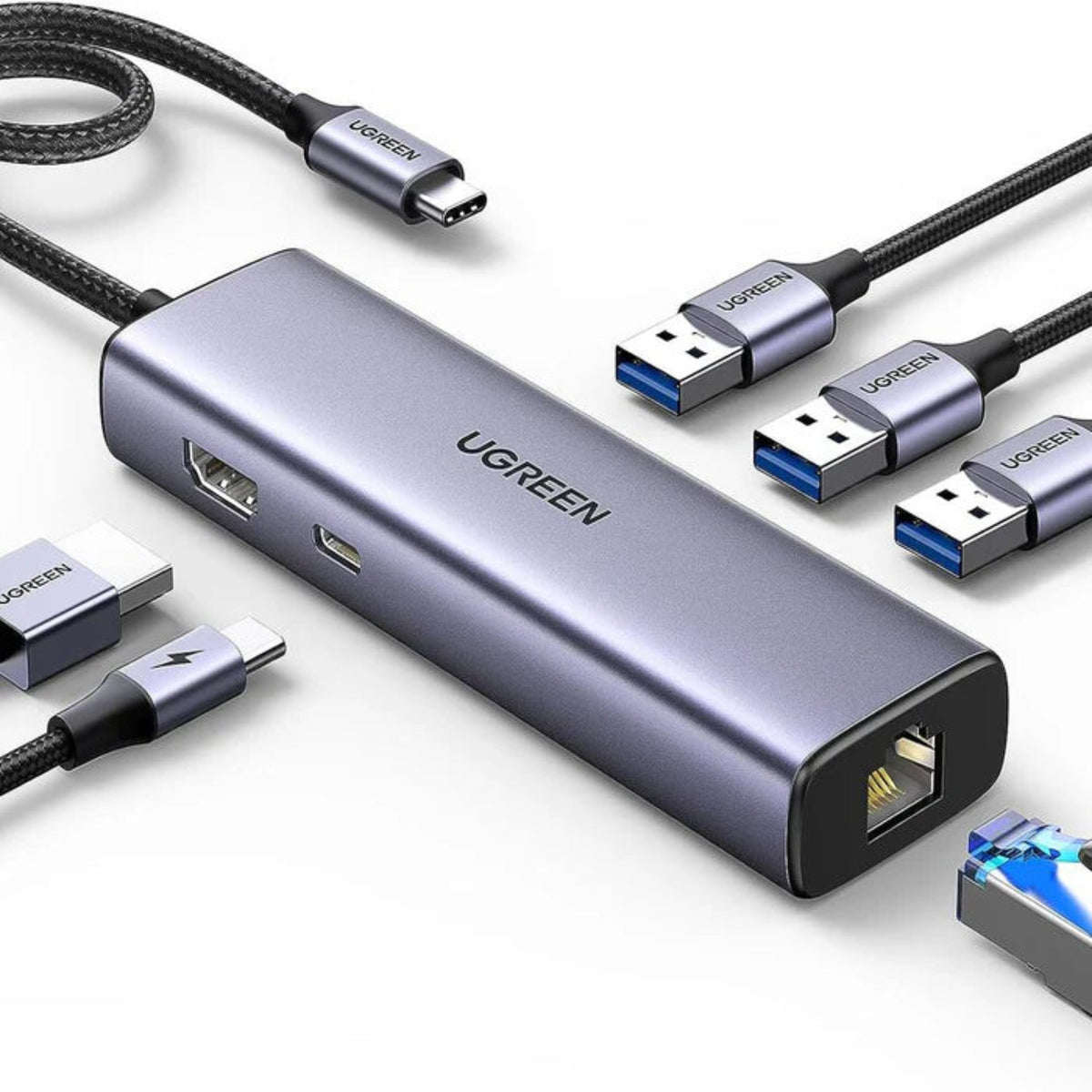 Ugreen 15598 6 In 1 Usb C Multiport Docking Station
