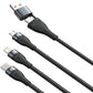 Baseus Flash Series Two-for-three Fast Charging Data Cable U+C to M+L+C 100W - dynsol