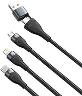 Baseus Flash Series Two-for-three Fast Charging Data Cable U+C to M+L+C 100W