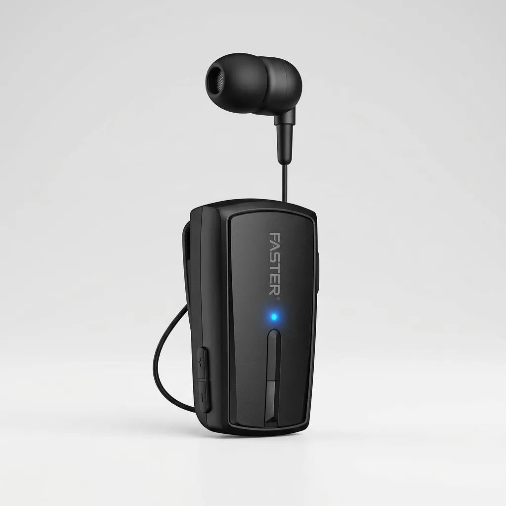 Faster R12 Pro Mono Clip | Bluetooth 5.4, LED Display & Clip Design