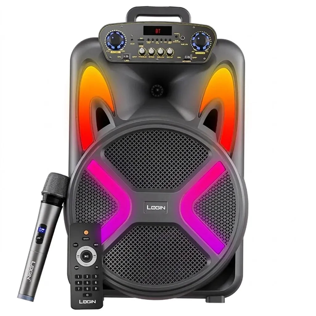 Login L-265 Ronaq Portable PA Speaker – 12-Inch Woofer, 40W RMS & Trolley Design