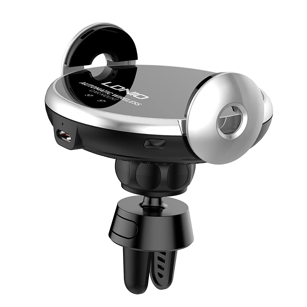 🔌 LDNIO MA02 – 15W Wireless Car Charger with Auto-Clamping Mount