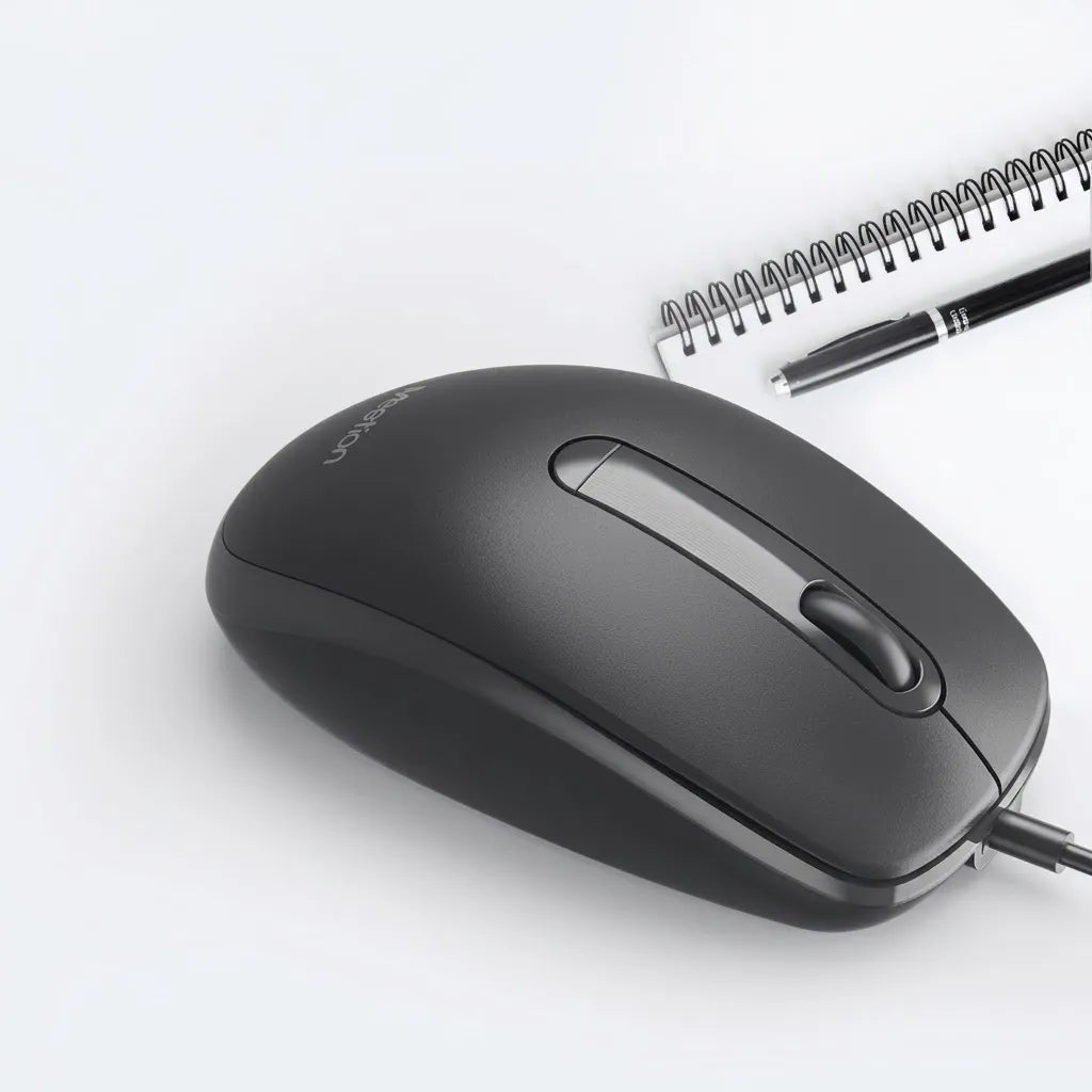 Meetion MT-M100 USB Wired Mouse with Silent Clicks, 1200 DPI & Optical Tracking