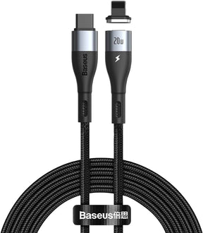 Baseus Zinc Magnetic Safe Fast Charging Data Cable Type-C To IPhone 20W 1M