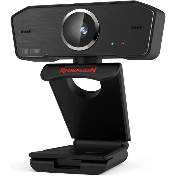 Redragon GW800 1080P PC Webcam with Built-in Dual Microphone, 360° Rotation