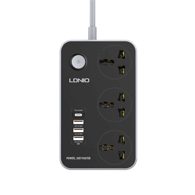 LDNIO SC3412 Fast Charging Power Extension With 20W USB C PD Port