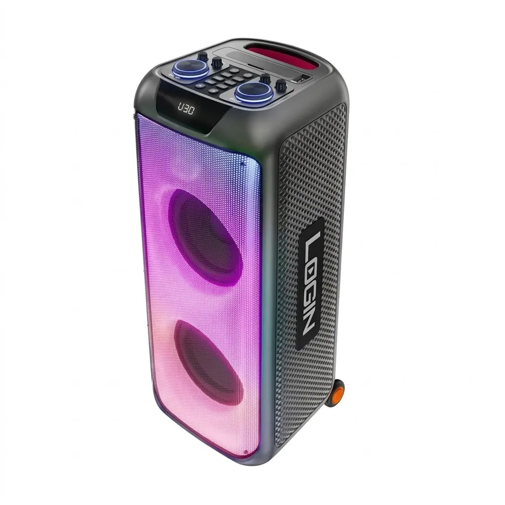 Login L-269 Jamster Prime Party Speaker – 60W RMS, Dual 10-Inch Woofers & Guitar Input