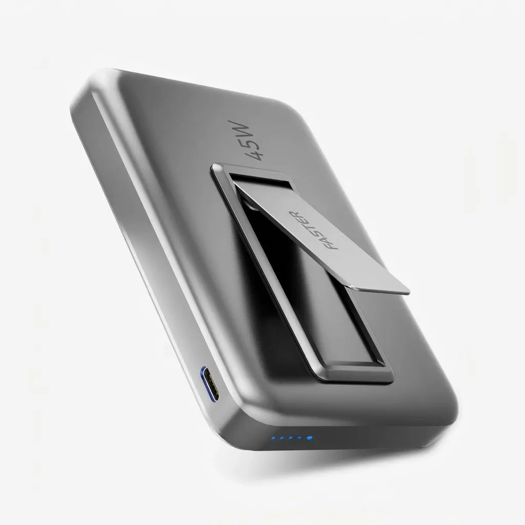 Faster PM-10K Power Mag Power Bank – 10000mAh, 45W USB-C, Magnetic Wireless Charging