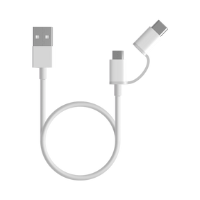 Mi 2 IN 1 USB Cable Micro USB To Type C (100CM)