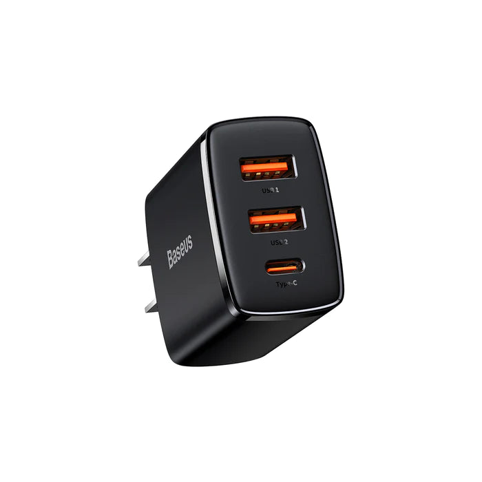 Baseus Compact 3 ports Fast Charger 30W