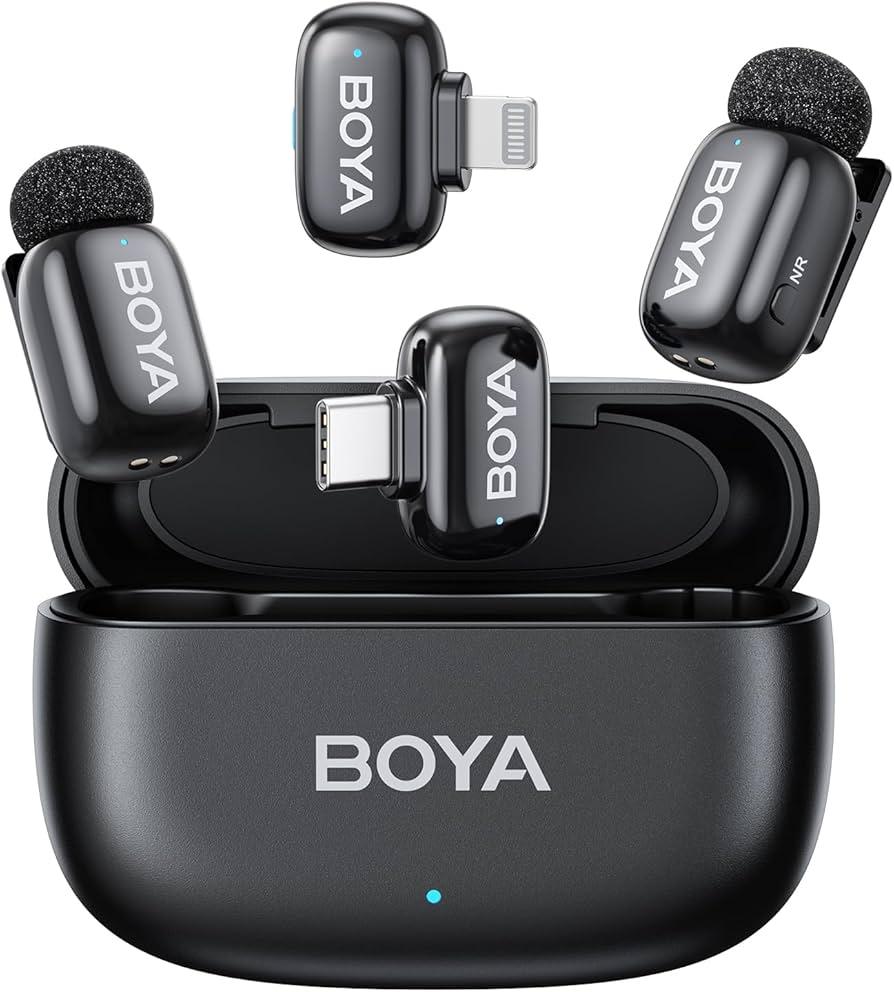 BOYA Mini 12 2‑Person Wireless Microphone with Lightning &amp; USB‑C – Best Price in Pakistan | Dynsol.pk - dynsol