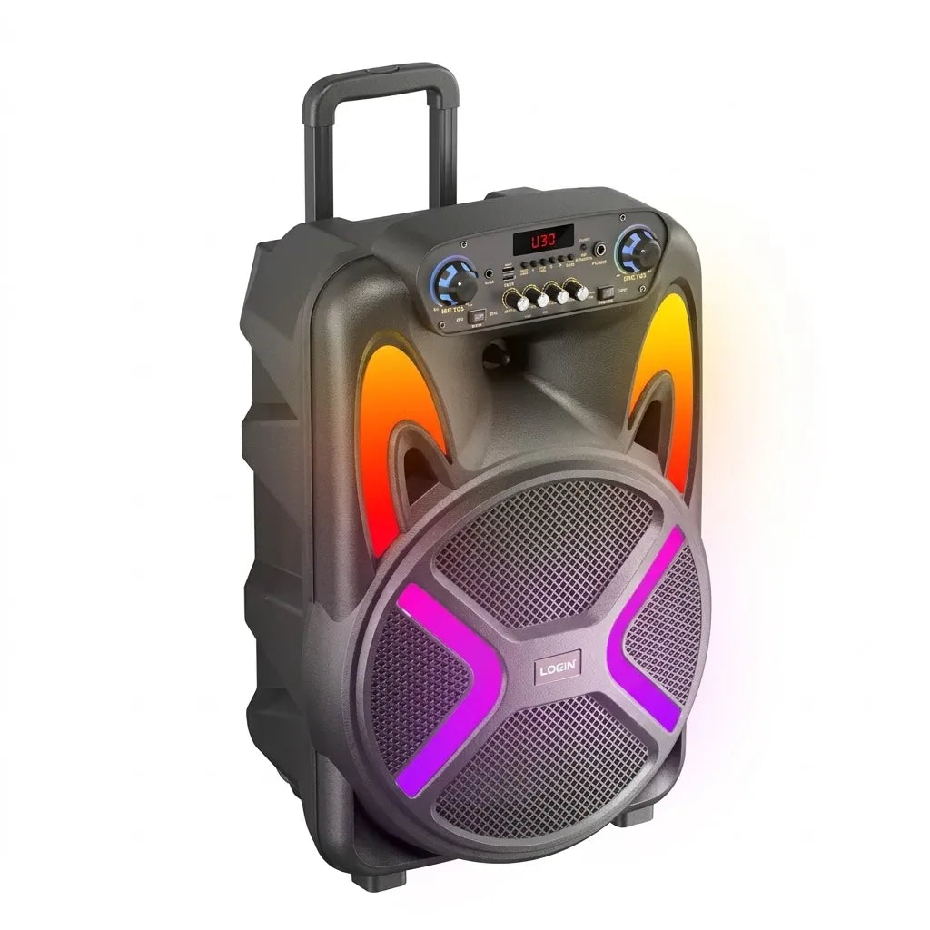 Login L-267 Jamster Party Speaker – Dual 6.5-Inch Woofers, RGB & Wireless Mic
