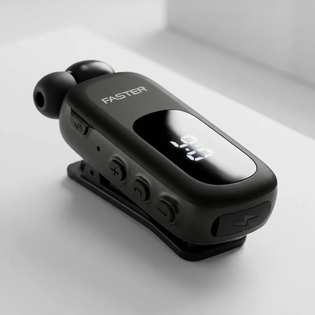 Faster R13 Pro Uni Clip | Bluetooth 5.4, LCD Display & Clip Design