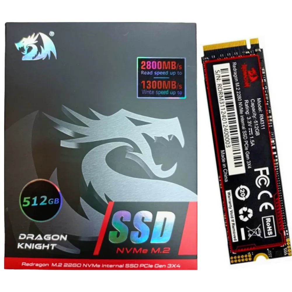 Redragon Dragon Knight 512GB 2280 NVMe M.2 SSD - dynsol
