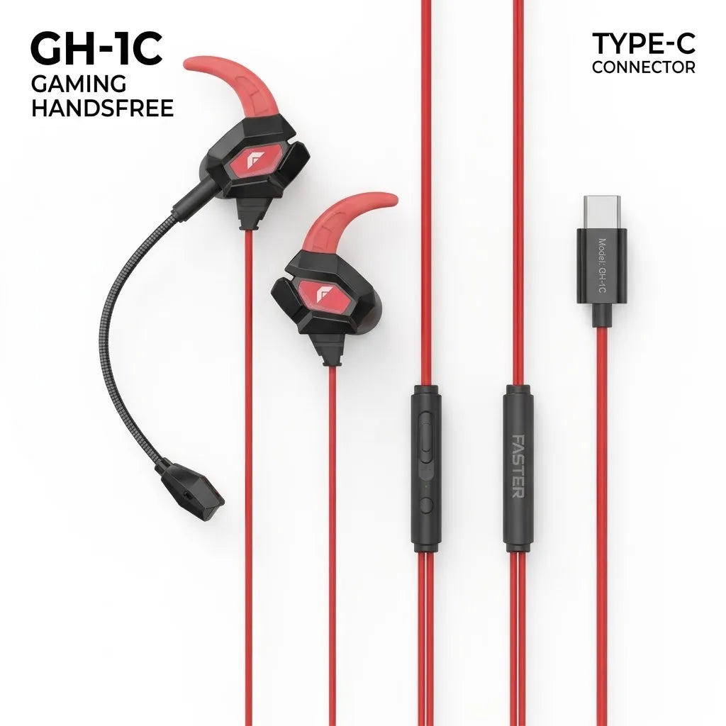 Faster J25 Handsfree – 3.5mm Connectivity, In-Ear Fit, No Charging Needed