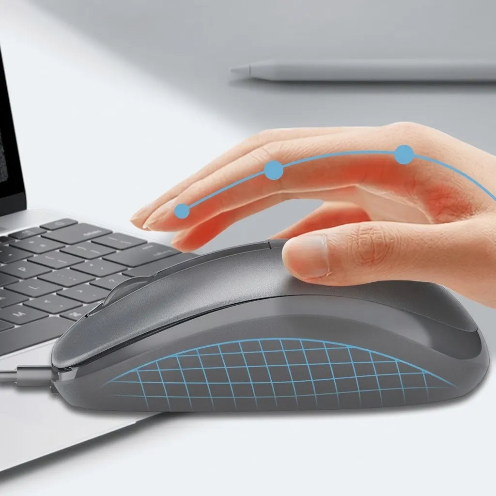 Meetion MT-M100 USB Wired Mouse with Silent Clicks, 1200 DPI & Optical Tracking