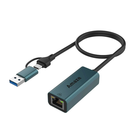 Amaze A425 USB 3.0 + Type‑C Ethernet Adapter – Best Price in Pakistan | Dynsol.pk - dynsol