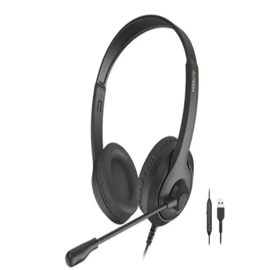 A4TECH Headphones with USB Mic FH100U (Stone Black / Panda) Price in Pakistan | Dynsol.pk - dynsol