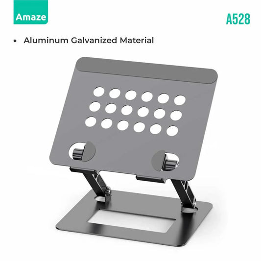 Amaze A528 Aluminum Metal Laptop Stand – Gray | Best Price in Pakistan | Dynsol.pk - dynsol