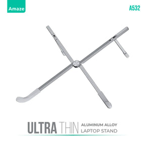 A532 Aluminum Alloy Ultra Thin Laptop Stand – Silver | Best Price in Pakistan | Dynsol.pk