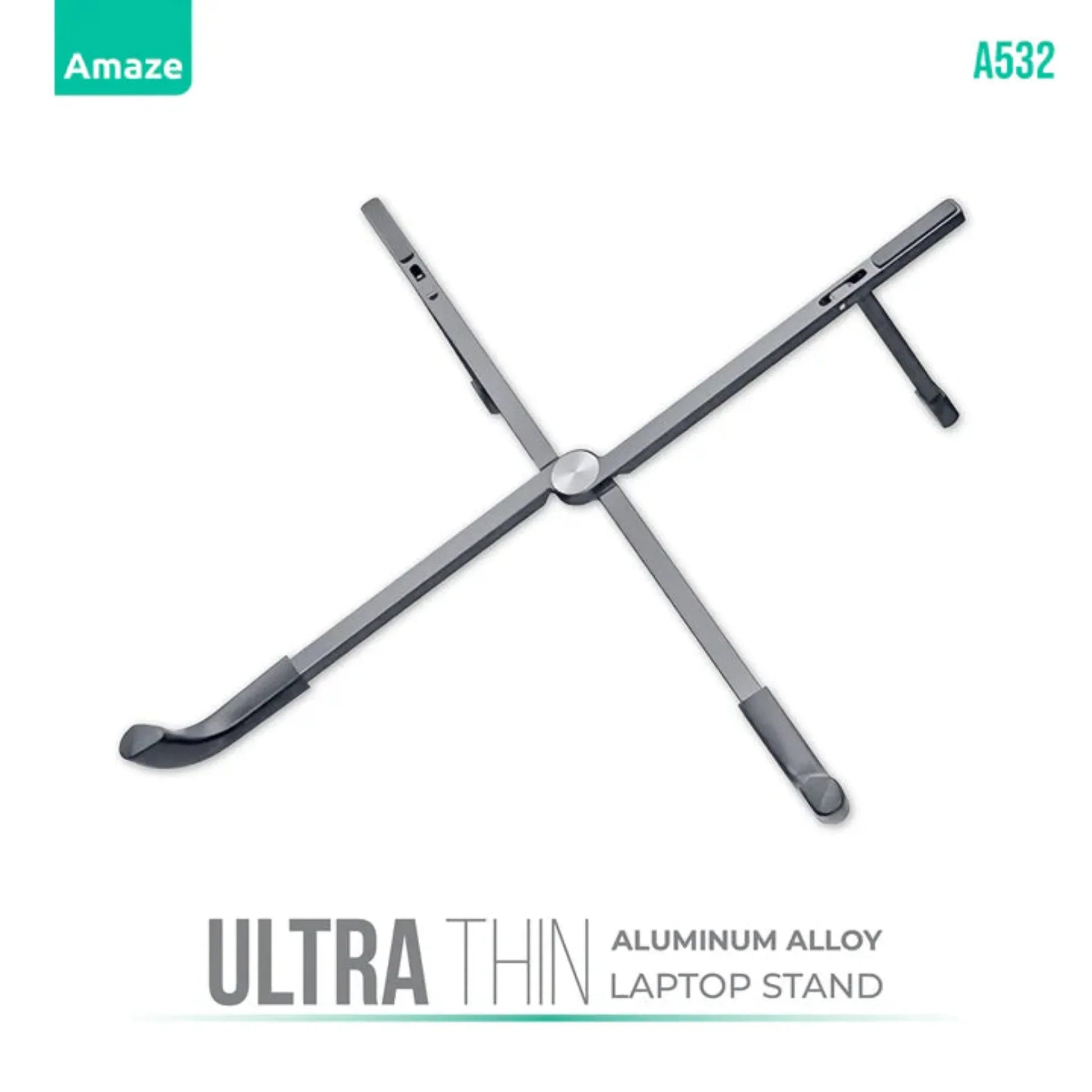 Amaze A532 Aluminum Alloy Ultra Thin Laptop Stand – Silver | Best Price in Pakistan | Dynsol.pk - dynsol