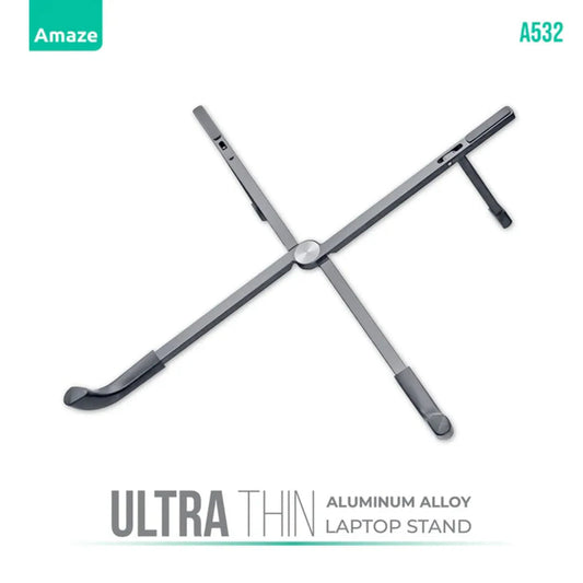 Amaze A532 Aluminum Alloy Ultra Thin Laptop Stand – Silver | Best Price in Pakistan | Dynsol.pk - dynsol
