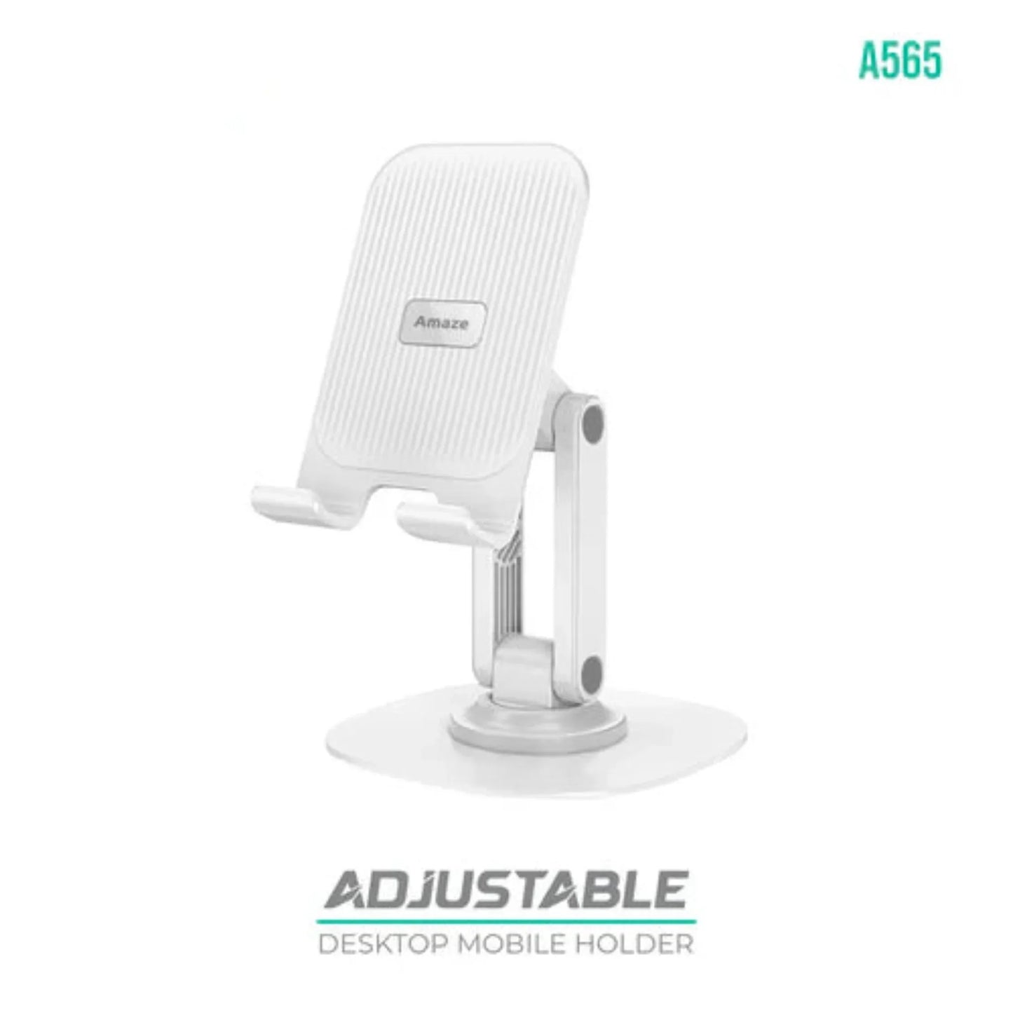Amaze A565 Adjustable Desktop Mobile Holder – White Best Price in Pakistan | Dynsol.pk - dynsol