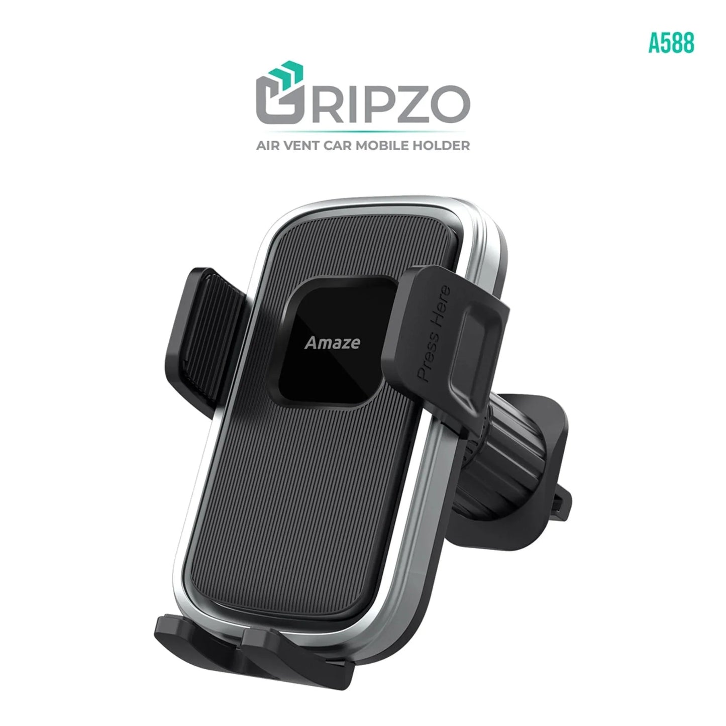 Amaze A588 Gripzo Air Vent Car Mobile Holder – Black Best Price in Pakistan | Dynsol.pk - dynsol