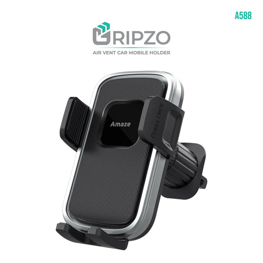 Amaze A588 Gripzo Air Vent Car Mobile Holder – Black Best Price in Pakistan | Dynsol.pk - dynsol