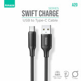 Amaze A20 Swift Charge USB to Type-C Cable 3A 1M | Best Price in Pakistan | Dynsol.pk - dynsol