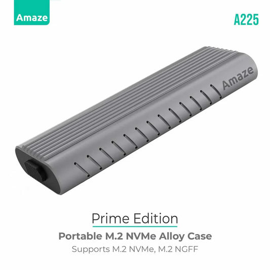 Amaze A225 Prime Edition M.2 + NVMe Alloy Case – 10Gbps Price in Pakistan | Dynsol.pk - dynsol