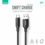Amaze A22 Swift Charge USB to Micro Cable 2.4A 1M | Best Price in Pakistan | Dynsol.pk - dynsol