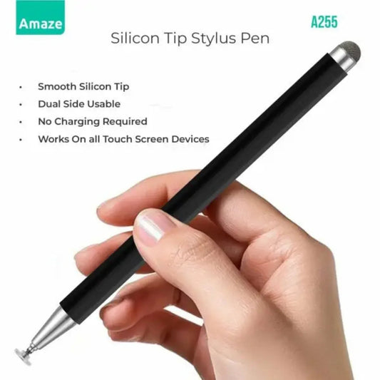 Amaze A255 Twin Tip Universal Stylus Pen – Black / Silver | Best Price in Pakistan | Dynsol.pk - dynsol