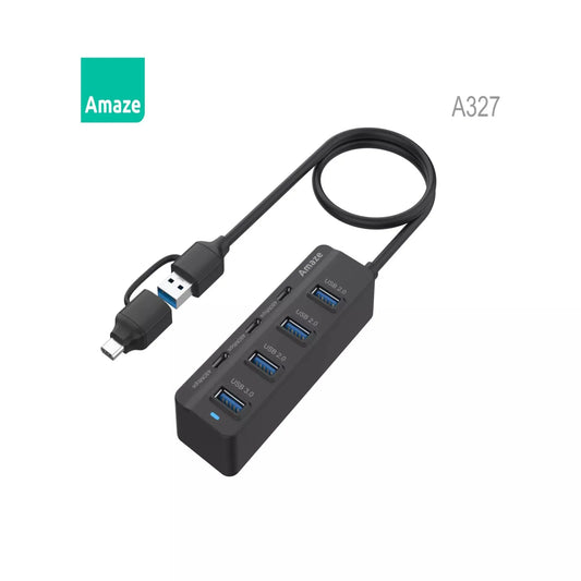 Amaze A327 Type‑C + USB 3.0 7‑Port Hub Price In Pakistan | Dynsol.pk - dynsol