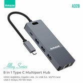 Amaze A328 Alloy Series 8-in-1 Type‑C Multiport Hub Price In Pakistan | Dynsol.pk
