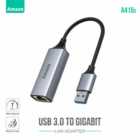 Amaze A415s Aluminum Alloy USB 3.0 Gigabit LAN Adapter Price In Pakistan | Dynsol.pk - dynsol