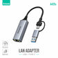 Amaze A425s Aluminum Alloy Type‑C + USB LAN Adapter Price In Pakistan | Dynsol.pk - dynsol