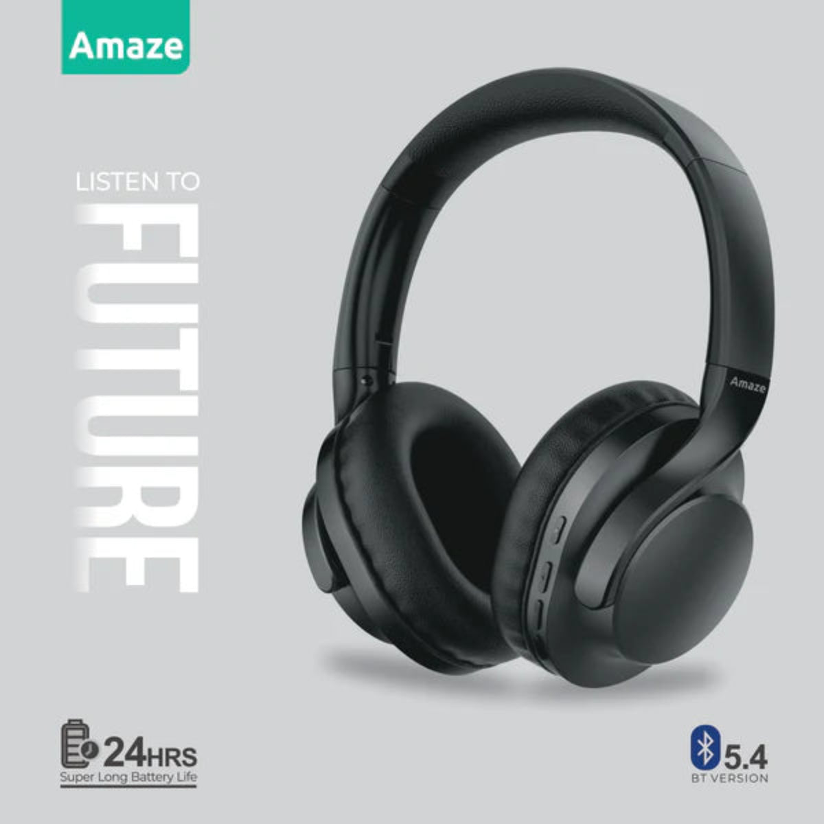 Amaze A650 Wireless Headphone BT 5.4, 24H Battery – Navy Blue / Silver Brown / Sea Green / Dark Gray | Best Price in Pakistan | Dynsol.pk