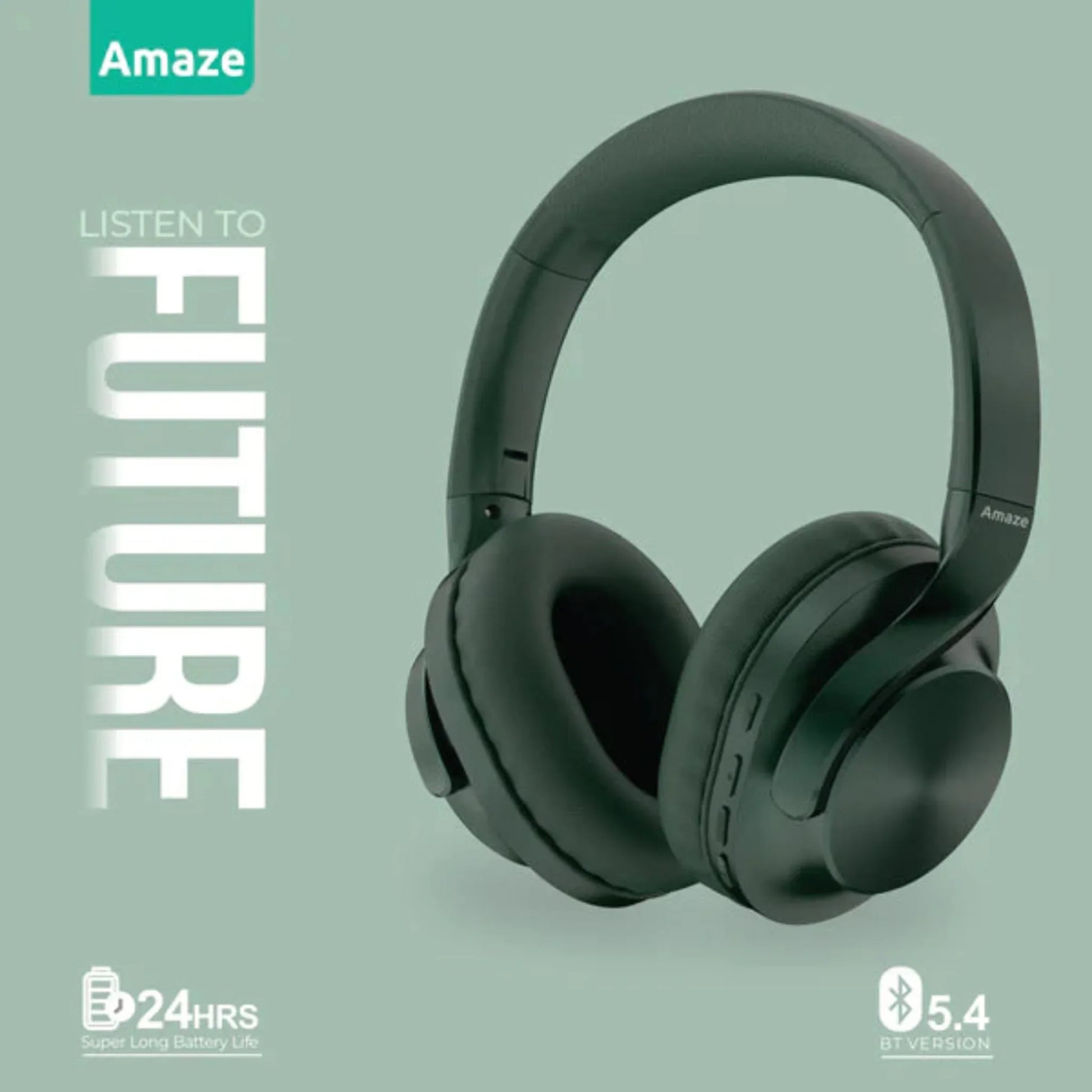 Amaze A650 Wireless Headphone BT 5.4, 24H Battery – Navy Blue / Silver Brown / Sea Green / Dark Gray | Best Price in Pakistan | Dynsol.pk - dynsol