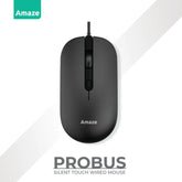 Amaze A704 ProBus Silent Touch Wired Mouse – Black | Best Price in Pakistan | Dynsol.pk