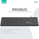 Amaze A734 ProBus Chocolate Keys Silent Wired Keyboard – Best Price in Pakistan | Dynsol.pk