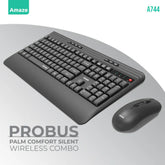 Amaze A744 ProBus Palm Comfort Silent Wireless Combo Set | Best Price in Pakistan | Dynsol.pk