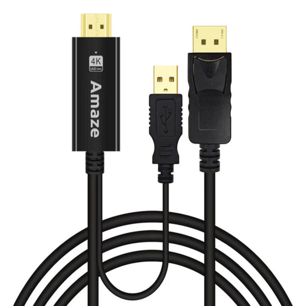Amaze A820 HDMI to DP Cable 4K@60Hz – 2M | Best Price in Pakistan | Dynsol.pk
