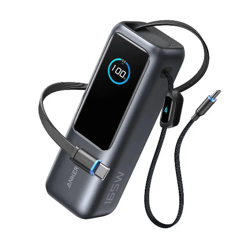 Anker A1695 25000mAh 165W Power Bank with Built-in USB-C Cables
