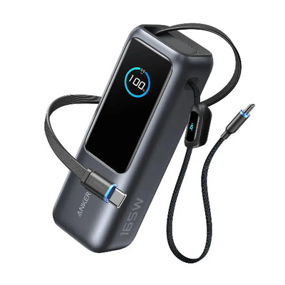 Anker A1695 25000mAh 165W Power Bank with Built-in USB-C Cables