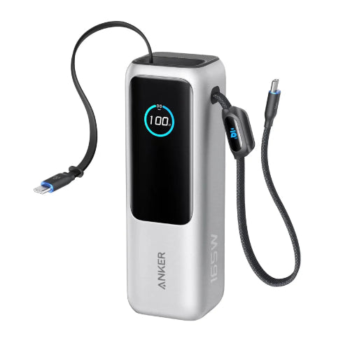 Anker A1695 25000mAh 165W Power Bank with Built-in USB-C Cables