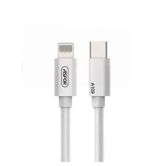 Aspor A109PD Type C to Lightning Cable 1M – Best Price in Pakistan | dynsol.pk - dynsol