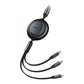 BASEUS Bright Mirror 2 Series Retractable 3-in-1 Fast Charging Data Cable USB to M + L + C – 3.5A 1.1M Black – Price in Pakistan | Dynsol.pk - dynsol