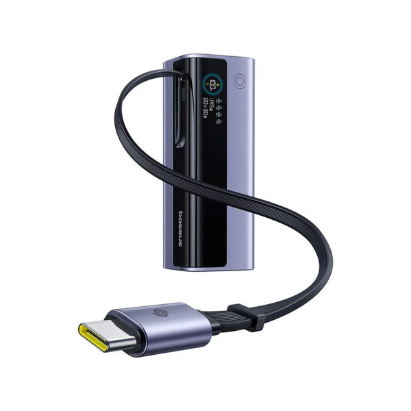 BASEUS EnerGeek GR11 Power Bank 20000mAh 145W with Retractable Cable – Space Grey | Best Price in Pakistan | Dynsol.pk