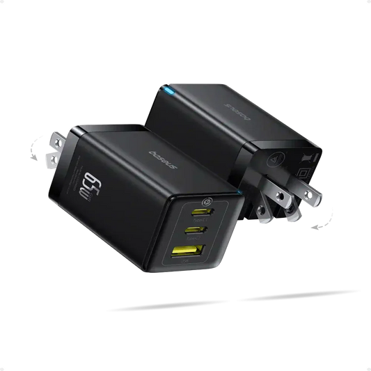 BASEUS GaN5 Pro Fast Charger 2C+U 65W US – Pack of 2 (Cluster Black) | Price in Pakistan | Dynsol.pk - dynsol